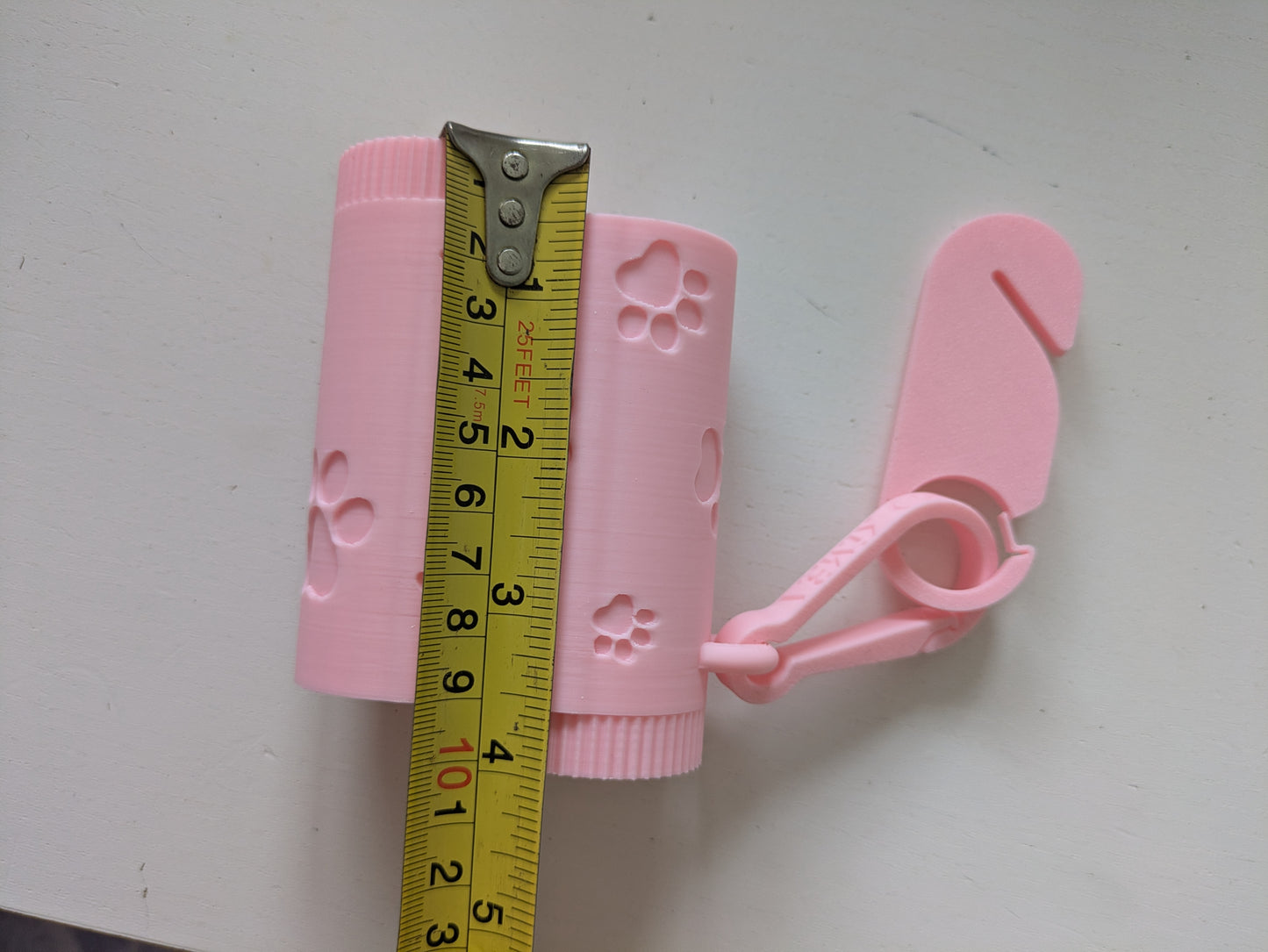 3 in 1 dog poop bag roll and snack container with hook for used poop bag