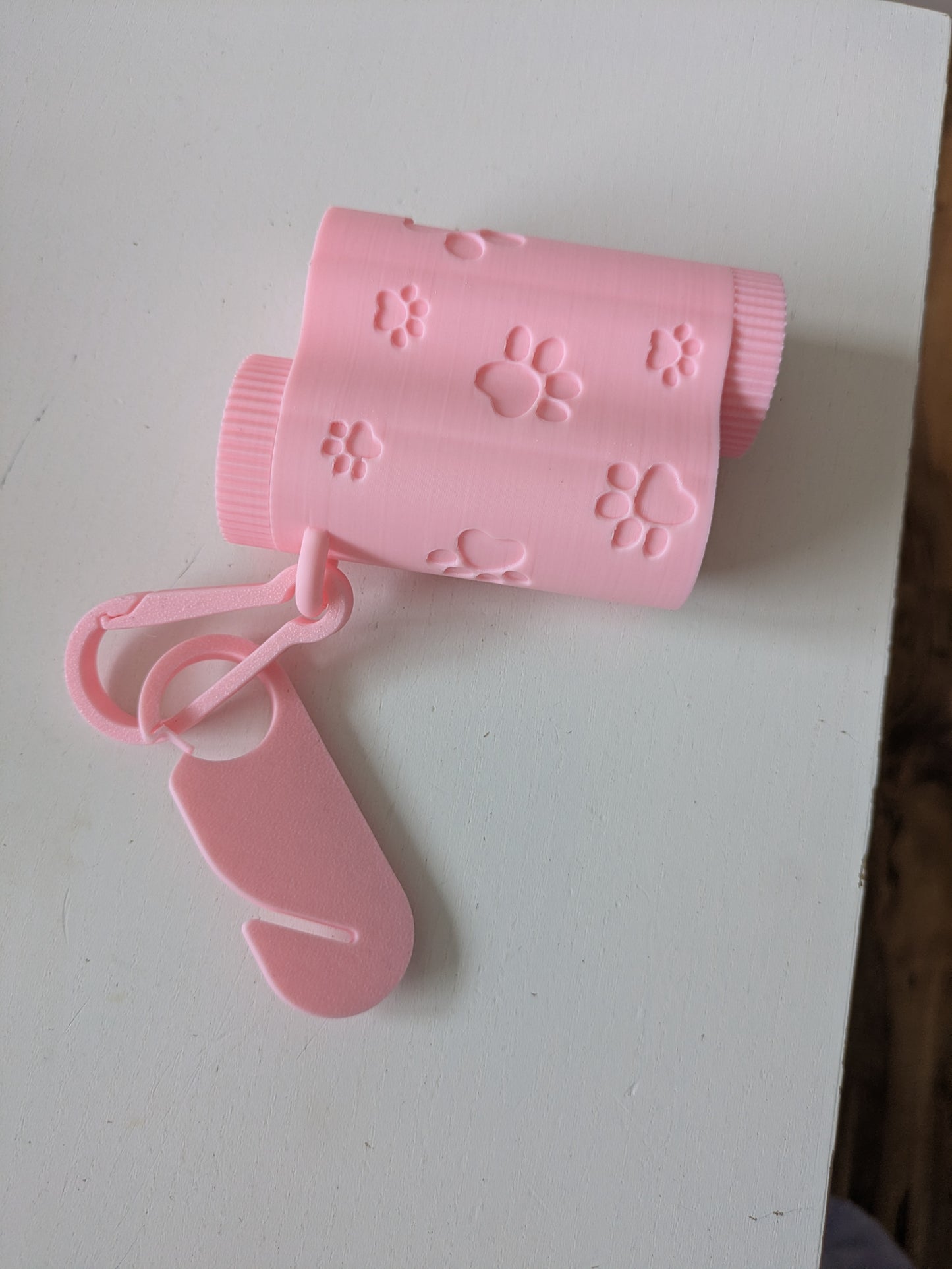 3 in 1 dog poop bag roll and snack container with hook for used poop bag