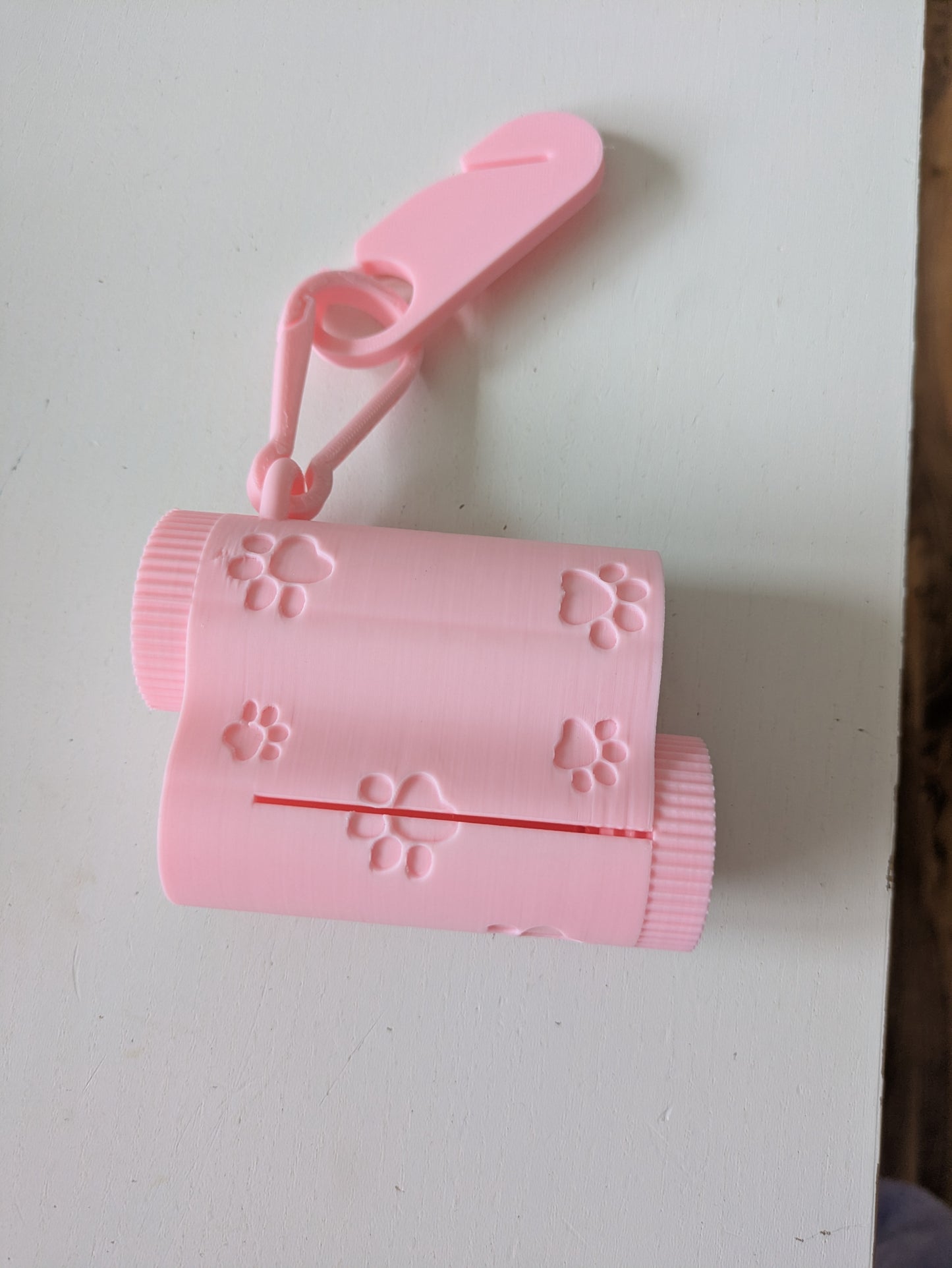 3 in 1 dog poop bag roll and snack container with hook for used poop bag