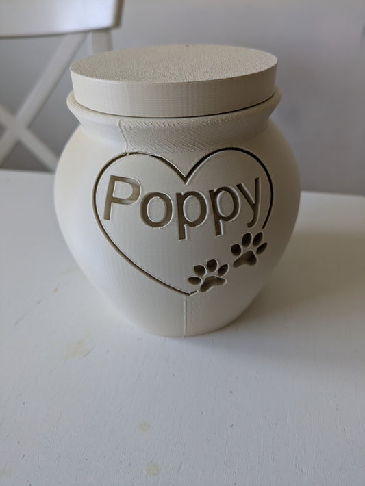 Pet cremation urn
