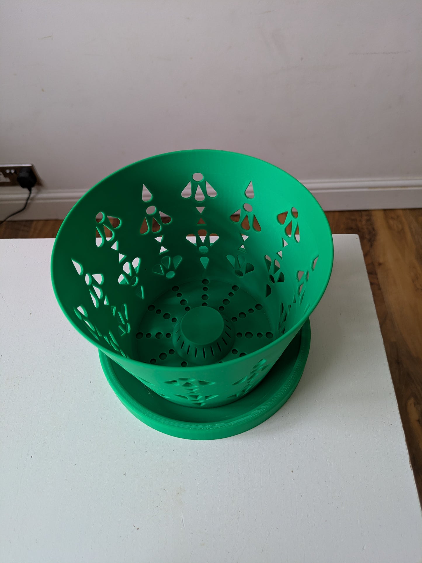 Extra large orchid planter with drip tray